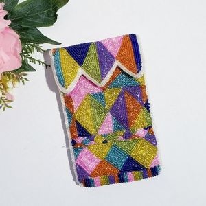 Neiman Marcus Vintage Retro Beaded Pouch Mini Bag